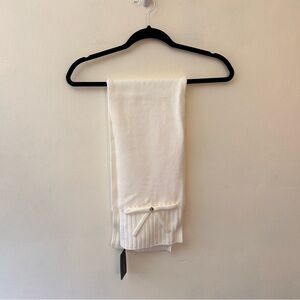 Kate Spade ivory bow knit winter scarf NWT